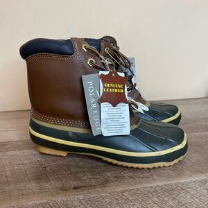 NWT Polar Edge Thermolite Leather & Rubber duck Boots Size 3 Kids shoes winter